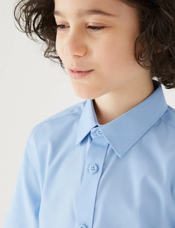 M&S Collection 3pk Boys' Easy Iron School Shirts (2-16 Yrs) 10 M&S Collection 3pk Boys' Easy Iron School Shirts (2-16 Yrs) - Image 8