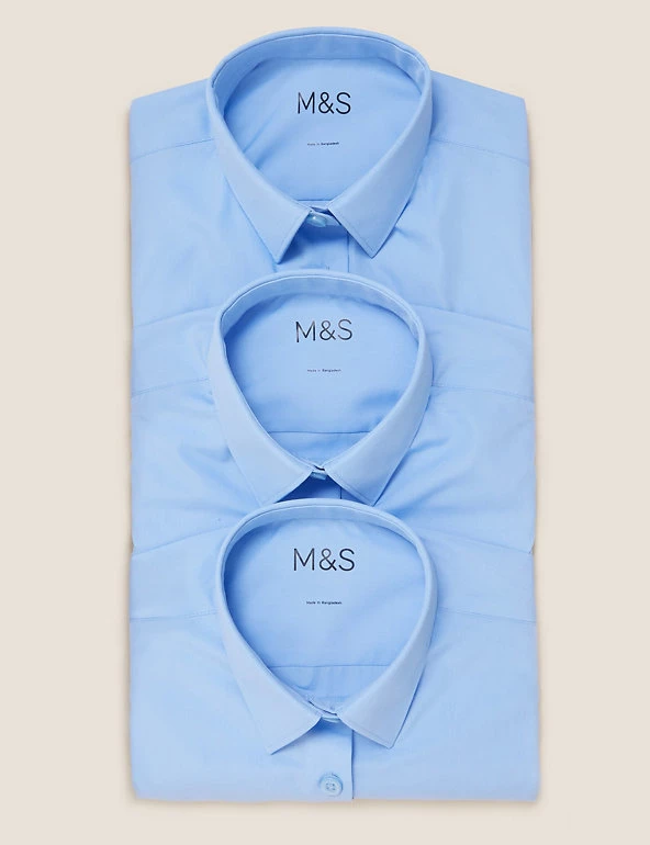 M&S Collection 3pk Boys' Easy Iron School Shirts (2-16 Yrs) 12 M&S Collection 3pk Boys' Easy Iron School Shirts (2-16 Yrs) - Image 10
