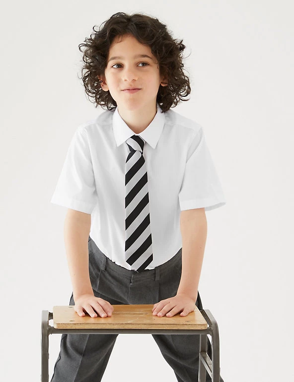 M&S Collection 3pk Boys' Easy Iron School Shirts (2-16 Yrs) 3 M&S Collection 3pk Boys' Easy Iron School Shirts (2-16 Yrs)