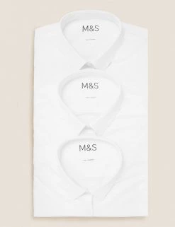 M&S Collection 3pk Boys' Easy Iron School Shirts (2-16 Yrs) 16 M&S Collection 3pk Boys' Easy Iron School Shirts (2-16 Yrs) -School Uniform Sales Store SD 04 T76 5812 Z0 X EC 7