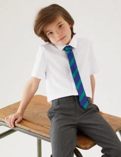 M&S Collection 3pk Boys' Slim Easy Iron School Shirts (2-16 Yrs)