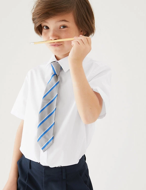 M&S Collection Boys' 5pk Regular Fit Easy To Iron School Shirts (2-18 Yrs) 3 M&S Collection Boys' 5pk Regular Fit Easy To Iron School Shirts (2-18 Yrs)