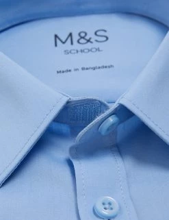 M&S Collection 2pk Boys' Non-Iron School Shirts (2-18 Yrs) -School Uniform Sales Store SD 04 T76 5871 E0 X EC 8