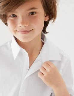 M&S Collection 3pk Boys' Easy Dressing Easy Iron School Shirts (3-18 Yrs) -School Uniform Sales Store SD 04 T76 5892 Z0 X EC 1