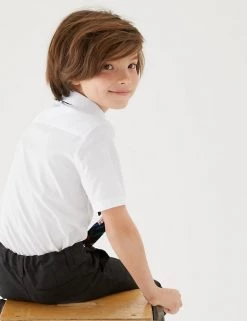 M&S Collection 3pk Boys' Easy Dressing Easy Iron School Shirts (3-18 Yrs) -School Uniform Sales Store SD 04 T76 5892 Z0 X EC 2