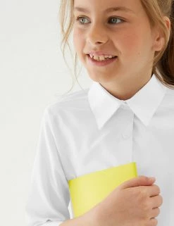 M&S Collection 2pk Girls' 3/4 Sleeve Easy Iron School Shirts (2-16 Yrs) -School Uniform Sales Store SD 04 T76 5924 Z0 X EC 2