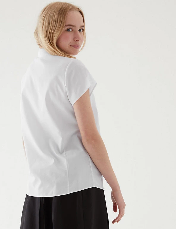 M&S Collection 2pk Girls' Easy Iron School Shirts (2-16 Yrs) 6 M&S Collection 2pk Girls' Easy Iron School Shirts (2-16 Yrs) - Image 4