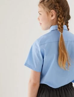 M&S Collection 3pk Girls' Easy Iron School Shirts (2-16 Yrs) -School Uniform Sales Store SD 04 T76 5946 E0 X EC 2