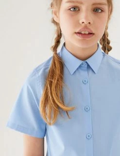 3pk Girls' Slim Fit Easy Iron School Shirts (2-16 Yrs) -School Uniform Sales Store SD 04 T76 5951 E0 X EC 1