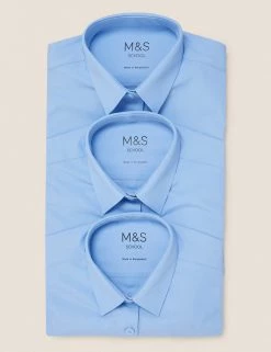 3pk Girls' Slim Fit Easy Iron School Shirts (2-16 Yrs) -School Uniform Sales Store SD 04 T76 5951 E0 X EC 7