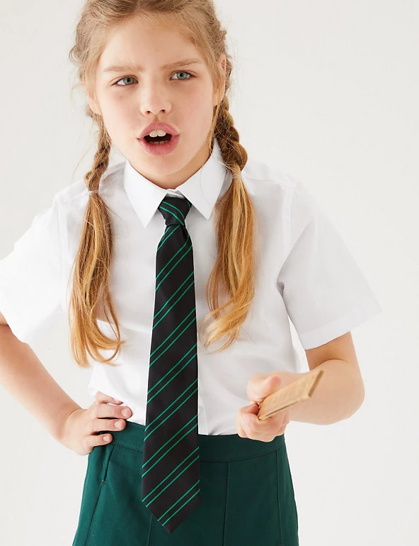 M&S Collection Girls' 5pk Regular Fit Easy To Iron School Shirts (2-18 Yrs) 3 M&S Collection Girls' 5pk Regular Fit Easy To Iron School Shirts (2-18 Yrs)