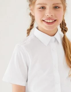 M&S Collection Girls' 5pk Regular Fit Easy To Iron School Shirts (2-18 Yrs) 9 M&S Collection Girls' 5pk Regular Fit Easy To Iron School Shirts (2-18 Yrs) -School Uniform Sales Store SD 04 T76 5953 Z0 X EC 1
