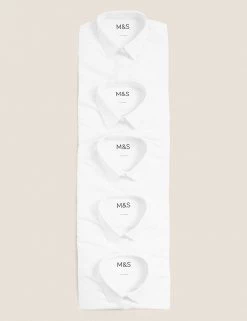 M&S Collection Girls' 5pk Regular Fit Easy To Iron School Shirts (2-18 Yrs) 11 M&S Collection Girls' 5pk Regular Fit Easy To Iron School Shirts (2-18 Yrs) -School Uniform Sales Store SD 04 T76 5953 Z0 X EC 7