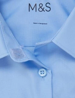 M&S Collection 2pk Girls' Non-Iron School Shirts (2-18 Yrs) -School Uniform Sales Store SD 04 T76 5982 E0 X EC 3