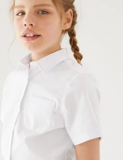 M&S Collection 2pk Girls' Non-Iron School Shirts (2-18 Yrs) -School Uniform Sales Store SD 04 T76 5982 Z0 X EC 1