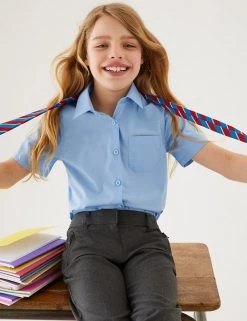 M&S Collection 2pk Girls' Slim Fit Non-Iron School Shirts (2-18 Yrs) 21 M&S Collection 2pk Girls' Slim Fit Non-Iron School Shirts (2-18 Yrs) -School Uniform Sales Store SD 04 T76 5984 E0 X EC 0