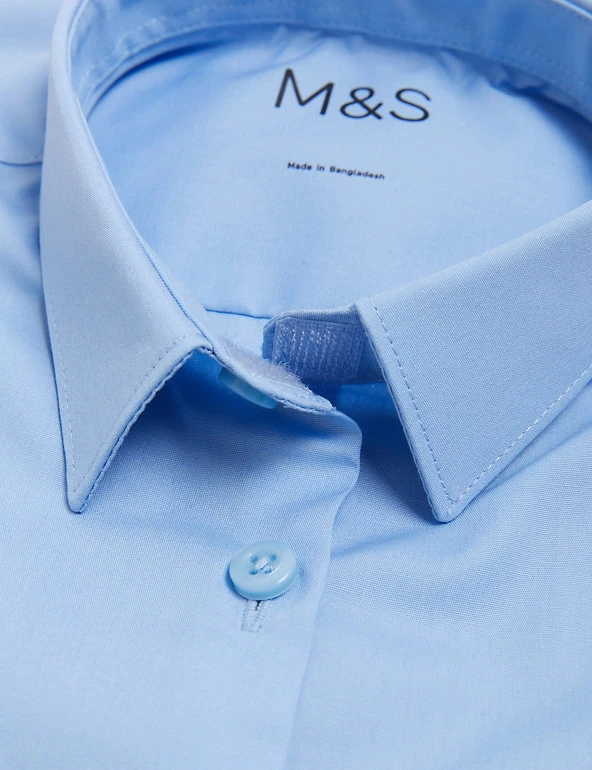 M&S Collection 2pk Girls' Slim Fit Non-Iron School Shirts (2-18 Yrs) 15 M&S Collection 2pk Girls' Slim Fit Non-Iron School Shirts (2-18 Yrs) - Image 13
