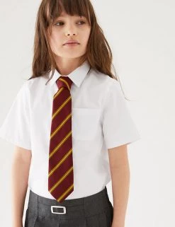 M&S Collection 2pk Girls' Slim Fit Non-Iron School Shirts (2-18 Yrs)