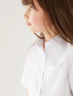 M&S Collection 2pk Girls' Slim Fit Non-Iron School Shirts (2-18 Yrs) 17 M&S Collection 2pk Girls' Slim Fit Non-Iron School Shirts (2-18 Yrs) -School Uniform Sales Store SD 04 T76 5984 Z0 X EC 1