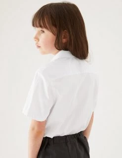 M&S Collection 2pk Girls’ Slim Fit Pure Cotton School Shirts (2-18 Yrs) -School Uniform Sales Store SD 04 T76 5996S Z0 X EC 2