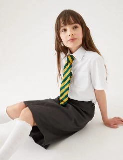 M&S Collection 2pk Girls’ Pure Cotton School Shirts (2-18 Yrs)
