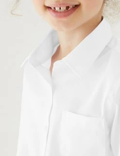 M&S Collection Shirts 2pk Girls' Slim Fit Non-Iron School Blouses (2-16 Yrs) 11 M&S Collection Shirts 2pk Girls' Slim Fit Non-Iron School Blouses (2-16 Yrs) -School Uniform Sales Store SD 04 T76 6020 Z0 X EC 1