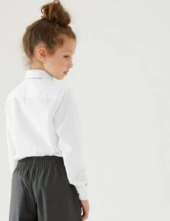 M&S Collection 3pk Girls' Longer Length Easy Iron School Shirts (4-18 Yrs) -School Uniform Sales Store SD 04 T76 6023L Z0 X EC 2