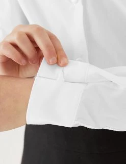 M&S Collection 3pk Girls' Plus Fit Easy Iron School Shirts (4-18 Yrs) -School Uniform Sales Store SD 04 T76 6023P Z0 X EC 3