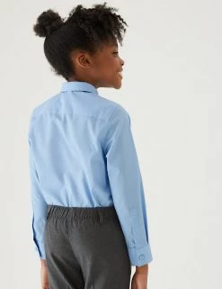 M&S Collection 3pk Girls' Easy Iron School Shirts (2-16 Yrs) -School Uniform Sales Store SD 04 T76 6023 E0 X EC 2