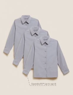 M&S Collection 3pk Girls' Easy Iron School Shirts (2-16 Yrs) -School Uniform Sales Store SD 04 T76 6023 T0 X EC 90
