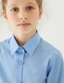 M&S Collection 3pk Girls' Slim Fit Easy Iron School Shirts (2-16 Yrs) 22 M&S Collection 3pk Girls' Slim Fit Easy Iron School Shirts (2-16 Yrs) -School Uniform Sales Store SD 04 T76 6024 E0 X EC 1