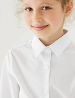 M&S Collection 3pk Girls' Slim Fit Easy Iron School Shirts (2-16 Yrs) 16 M&S Collection 3pk Girls' Slim Fit Easy Iron School Shirts (2-16 Yrs) -School Uniform Sales Store SD 04 T76 6024 Z0 X EC 1