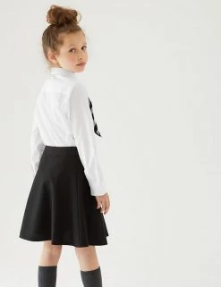 M&S Collection 3pk Girls' Slim Fit Easy Iron School Shirts (2-16 Yrs) 18 M&S Collection 3pk Girls' Slim Fit Easy Iron School Shirts (2-16 Yrs) -School Uniform Sales Store SD 04 T76 6024 Z0 X EC 3