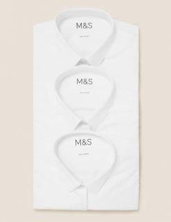 M&S Collection 3pk Girls' Slim Fit Easy Iron School Shirts (2-16 Yrs) 19 M&S Collection 3pk Girls' Slim Fit Easy Iron School Shirts (2-16 Yrs) -School Uniform Sales Store SD 04 T76 6024 Z0 X EC 7