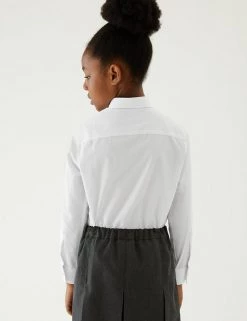 M&S Collection 5pk Girls' Regular Fit Easy To Iron Shirts (2-18 Yrs) -School Uniform Sales Store SD 04 T76 6025 Z0 X EC 1