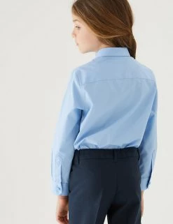 M&S Collection 2pk Girls' Non-Iron School Shirts (2-18 Yrs) -School Uniform Sales Store SD 04 T76 6037 E0 X EC 2