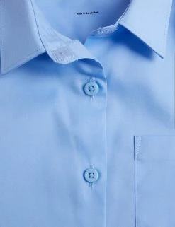 M&S Collection 2pk Girls' Non-Iron School Shirts (2-18 Yrs) -School Uniform Sales Store SD 04 T76 6037 E0 X EC 3