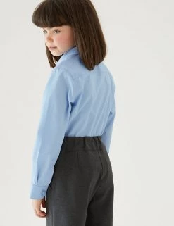 M&S Collection 2pk Girls' Slim Fit Non-Iron School Shirts (2-18 Yrs) -School Uniform Sales Store SD 04 T76 6040 E0 X EC 2