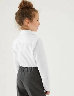 M&S Collection 2pk Girls' Slim Fit Non-Iron School Shirts (2-18 Yrs) -School Uniform Sales Store SD 04 T76 6040 Z0 X EC 2