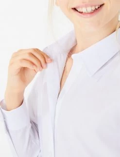 M&S Collection 3pk Girls' Easy Dressing Easy Iron School Shirts (3-18 Yrs) -School Uniform Sales Store SD 04 T76 6042 Z0 X EC 2