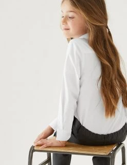 M&S Collection 3pk Girls' Easy Dressing Easy Iron School Shirts (3-18 Yrs) -School Uniform Sales Store SD 04 T76 6042 Z0 X EC 3