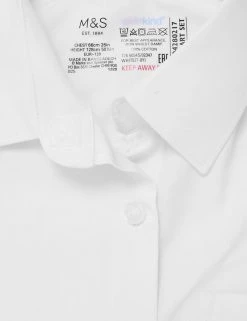 M&S Collection 2pk Girls’ Pure Cotton School Shirts (2-18 Yrs) -School Uniform Sales Store SD 04 T76 6054S Z0 X EC 3