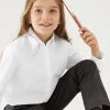 M&S Collection 2pk Girls' Slim Fit Pure Cotton School Shirts (2-18 Yrs) -School Uniform Sales Store SD 04 T76 6056S Z0 X EC 0