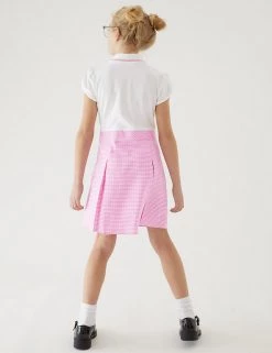 M&S Collection Dresses Girls' 2 In 1 Gingham Pleated School Dress (2-14 Yrs) -School Uniform Sales Store SD 04 T76 6475 A0 X EC 2