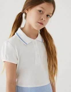M&S Collection Dresses Girls' 2 In 1 Gingham Pleated School Dress (2-14 Yrs) -School Uniform Sales Store SD 04 T76 6475 E1 X EC 1