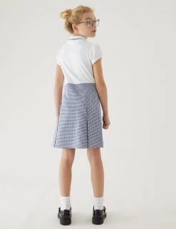 M&S Collection Dresses Girls' 2 In 1 Gingham Pleated School Dress (2-14 Yrs) -School Uniform Sales Store SD 04 T76 6475 F0 X EC 2