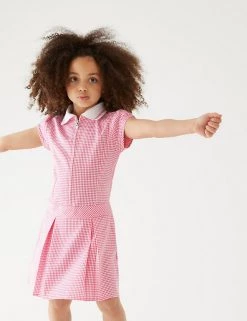 M&S Collection Dresses Girls' Gingham Pleated School Dress (2-14 Yrs) 64 M&S Collection Dresses Girls' Gingham Pleated School Dress (2-14 Yrs) -School Uniform Sales Store SD 04 T76 6477 A0 X EC 0