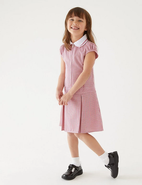 M&S Collection Dresses Girls' Gingham Pleated School Dress (2-14 Yrs) 19 M&S Collection Dresses Girls' Gingham Pleated School Dress (2-14 Yrs) - Image 17
