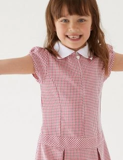 M&S Collection Dresses Girls' Gingham Pleated School Dress (2-14 Yrs) 61 M&S Collection Dresses Girls' Gingham Pleated School Dress (2-14 Yrs) -School Uniform Sales Store SD 04 T76 6477 B0 X EC 1