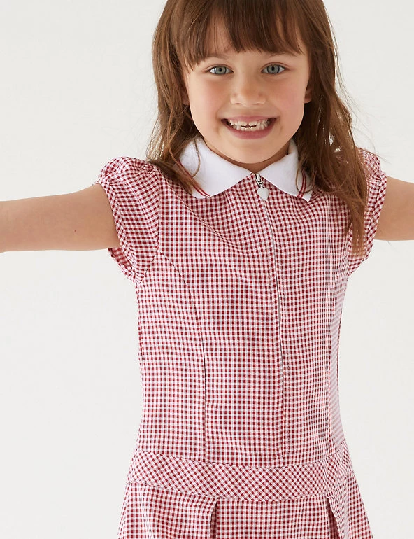 M&S Collection Dresses Girls' Gingham Pleated School Dress (2-14 Yrs) 21 M&S Collection Dresses Girls' Gingham Pleated School Dress (2-14 Yrs) - Image 19